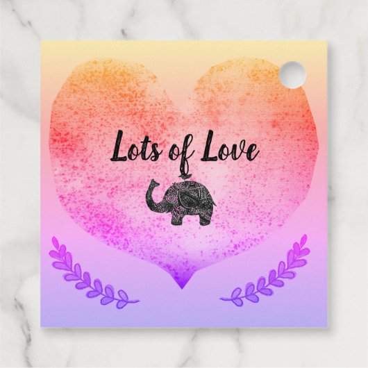 Dank je glimmend hart bedankjes labels (Achterkant)