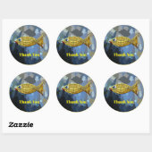Dank je, Golden Fish Design, Ronde Sticker (Vel)