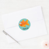 Dank je, Goldfish Ronde Sticker (Envelop)