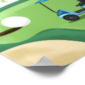 Dank je Golf Par-T-shirt Boy Birthday Sign Poster (Hoek)