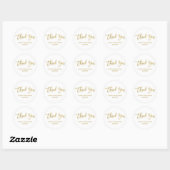 Dank je goud baby shower ronde sticker (Vel)