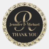 Dank je goud glans zegel (Voorkant)