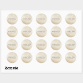 Dank Je Goud Glitter Klein Bedrijf Ronde Sticker (Vel)