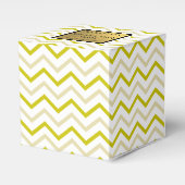 Dank je Goud Glitter Zigzag Chevron Patroon Bedankdoosjes (Voorkant Zijde)