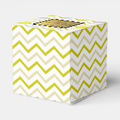 Dank je goud glitter zigzag chevron patroon bedankdoosjes (Achterkant)