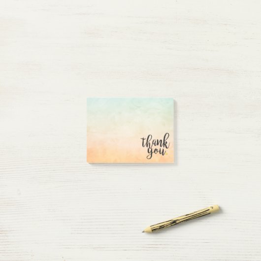 Dank Je Goud Liefde Hart Waterverf Post-it® Notes (Op bureau)