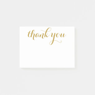 Dank je goud Schrift 4 x 3 Post-it® Notes