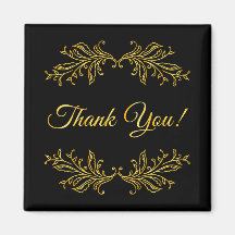 Dank je gouden effect op zwart Dank je