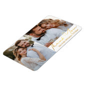 dank je , gouden handschrijvende trouwfoto ' s col magneet (Linkerzijde)