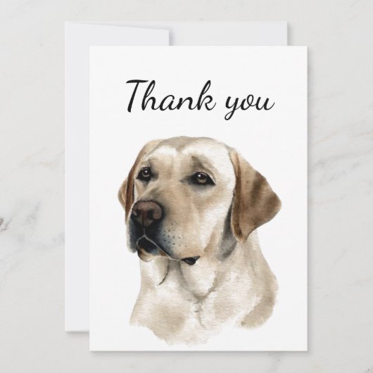 Dank je Gouden Labrador Hond Dier Bedankkaart (Voorkant)