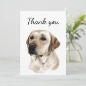 Dank je Gouden Labrador Hond Dier Bedankkaart (Staand voorkant)