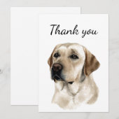 Dank je Gouden Labrador Hond Dier Bedankkaart (Voorkant / Achterkant)