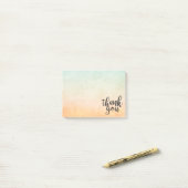 Dank Je Gouden Liefdeshart Waterverf Post-it® Notes (Op bureau)