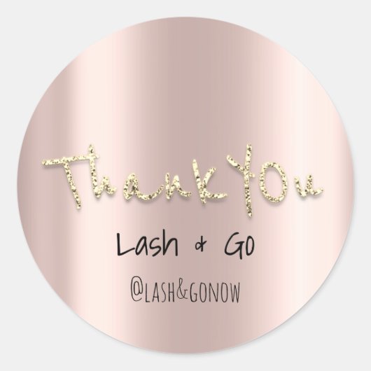 Dank je gouden zoete 16e trouwgunst roos ronde sticker (Voorkant)