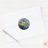 "Dank je" Goudvis, Ronde Sticker (Envelop)