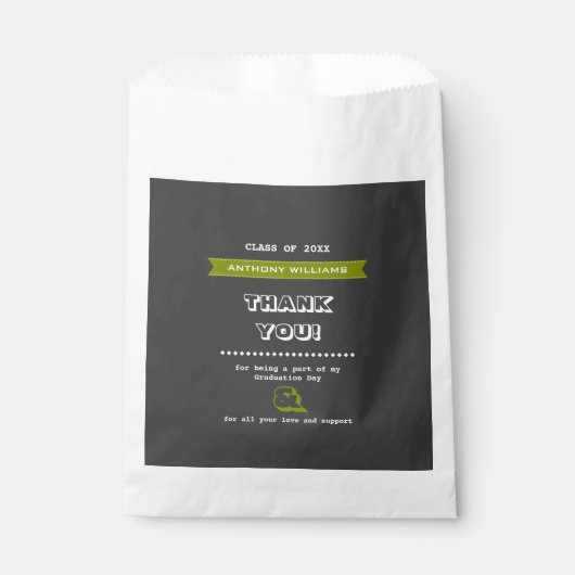 Dank je | Graduation Party Custom Bedankzakje (Voorkant)