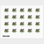 Dank Je Grappige Schildpad  Ronde Sticker (Vel)