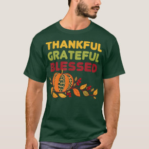 Dank je Grateful Blessed Shirt Leopard Pumpkin