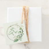 Dank je Greenery Tiny Flowers Wreate Bedankjes Labels (In situ)