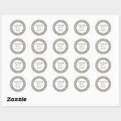 Dank je Griekse Feest Ronde Sticker (Vel)