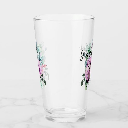 Dank je grootmoeder bruidegom of bruid paars glas (Rechts)