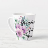 Dank je grootmoeder bruidegom of bruid paars latte mok (Linkerhoek)