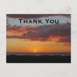 Dank Je Grote Oceaan Oranje Zonsondergang Waarderi Briefkaart