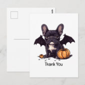 Dank je Halloween Franse Bulldog Vlinderpompoms Briefkaart (Voorkant / Achterkant)