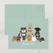 Dank je Halloween Griezige Huisdier Kostuums Briefkaart (Voorkant / Achterkant)