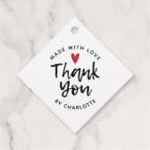Dank je handgemaakt met liefde bedankjes labels (Achterkant)