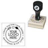 Dank je | Handgemaakt met liefde Business Logo Rubberstempel (Gestempeld)