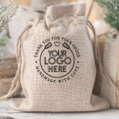 Dank je | Handgemaakt met liefde Business Logo Rubberstempel