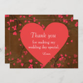 Dank je hart bedankkaart (Voorkant / Achterkant)