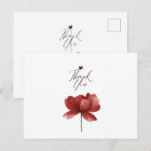 Dank Je, Hart Een Stille Dank Je Betuiging Dankbaa Briefkaart (Voorkant / Achterkant)