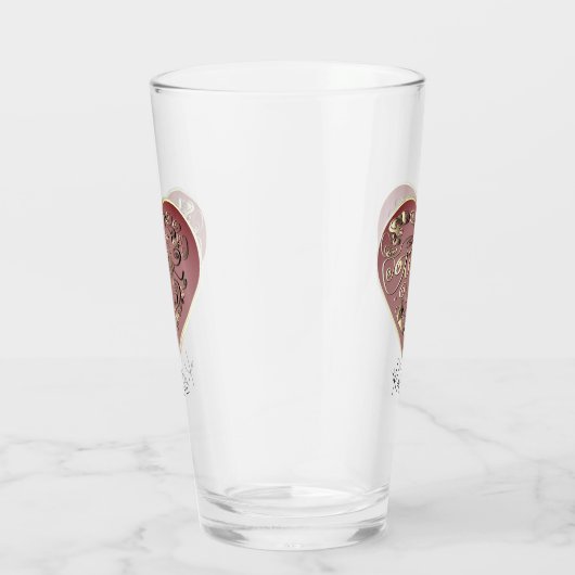 "Dank je" Hart Glas Cup (Rechts)