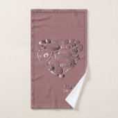 "Dank je" Hart op Stof Roze Bad Handdoek (Handdoek)