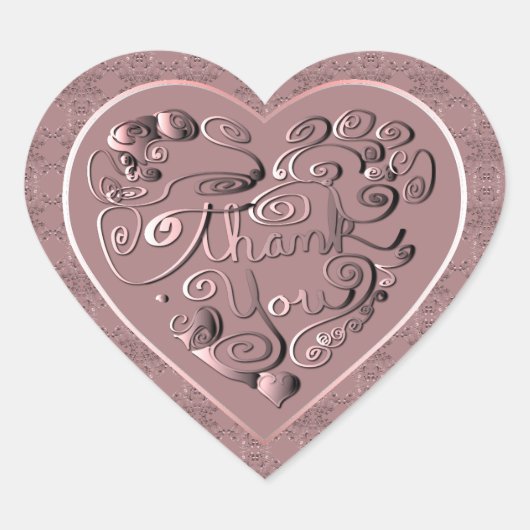 Dank je  hart sticker (Voorkant)