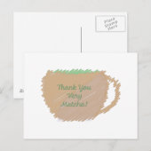 Dank Je Hartelijk Matcha Briefkaart (Voorkant / Achterkant)