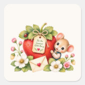 Dank Je Hartelijk Vierkante Sticker (Voorkant)