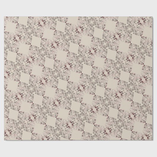 "Dank je"Harten op Bleek Lavendel Cadeaupapier (Vlak)