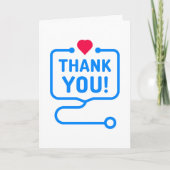 Dank je | Hartstethoscoop Kaart (Voorkant)