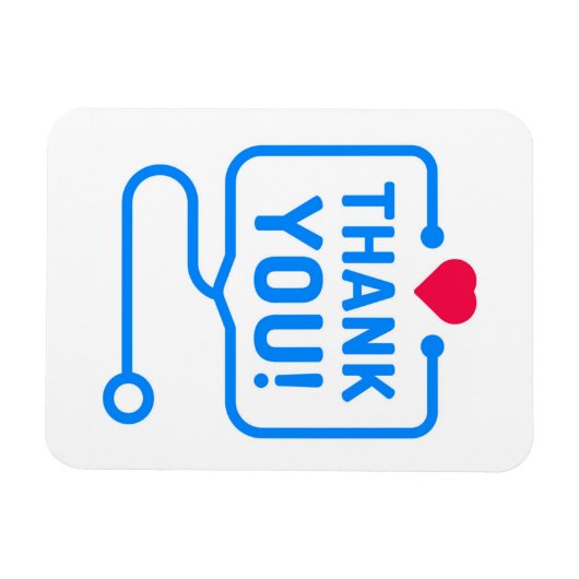 Dank je | Hartstethoscoop Magneet (Horizontaal)