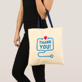 Dank je | Hartstethoscoop Tote Bag (Voorkant (product))