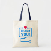Dank je | Hartstethoscoop Tote Bag (Voorkant)