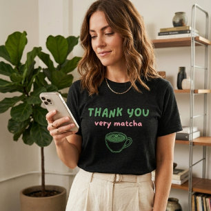 Dank Je Heel Erg Matcha Grappige Matcha Latte Tri-Blend Shirt