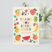 Dank je heel erg, Sweet Berry First Bedankkaart (Staand voorkant)