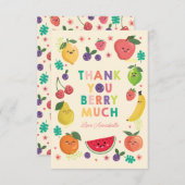 Dank je heel erg, Sweet Berry First Bedankkaart (Voorkant / Achterkant)