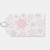 Dank je heel veel Winter ONEderland Roze Zilver Cadeaulabel (Achterkant Horizontaal)