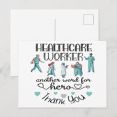 Dank Je Held Zorgverlener Briefkaart (Voorkant / Achterkant)