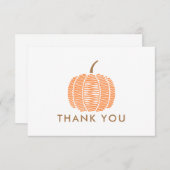 DANK JE | Herfst Pompoen Bedankkaart (Voorkant / Achterkant)
